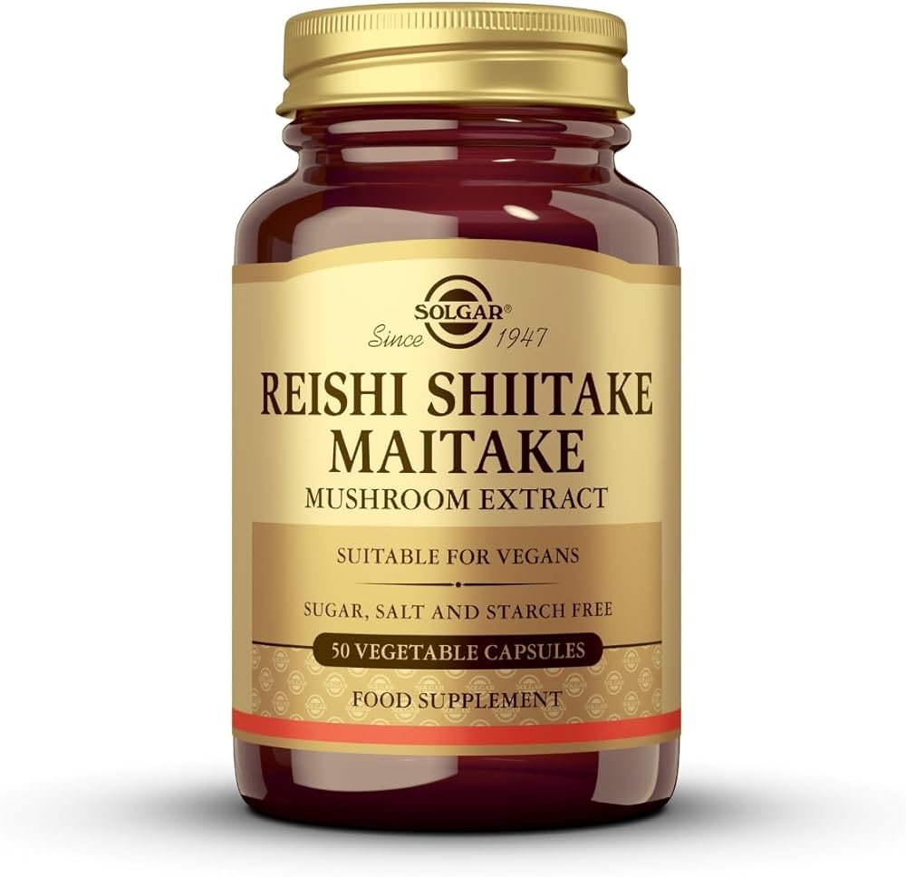 Solgar Reishi Shiitake Maitake 50 Cápsulas Vegetales