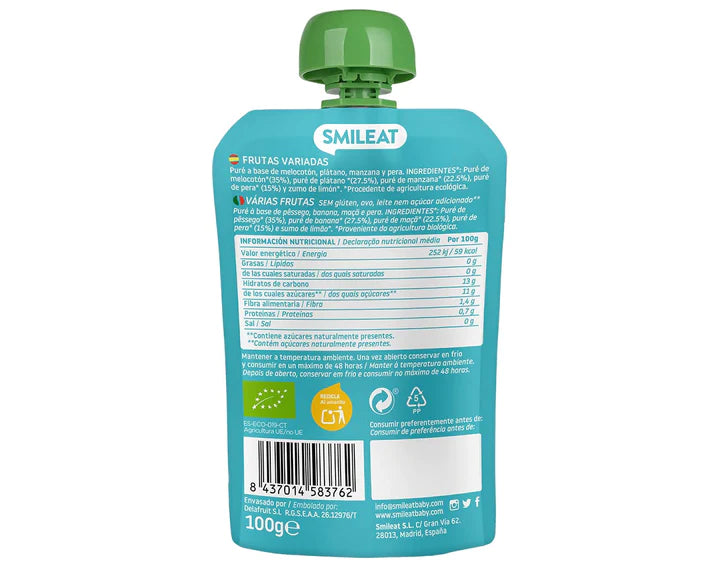 Smileat Pouch Frutas Variadas 100g