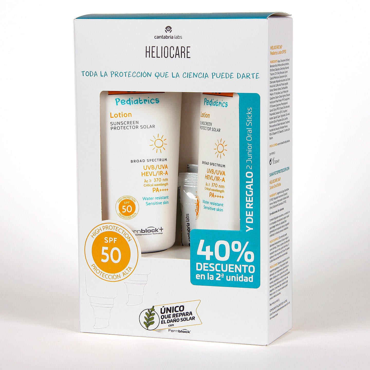 PACK PROMOCIONAL Heliocare 360 Pediatrics Lotion SPF 50+ 200mL