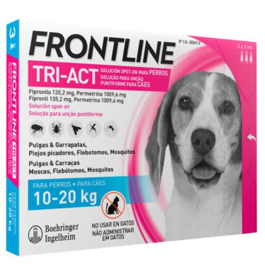 Frontline Tri-act 10-20Kg 3 pipetas