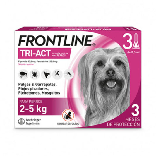 Frontline Tri-Act 2-5Kg perros 3 pipetas